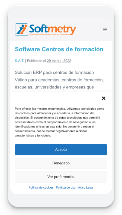 Software para centros de formación APP