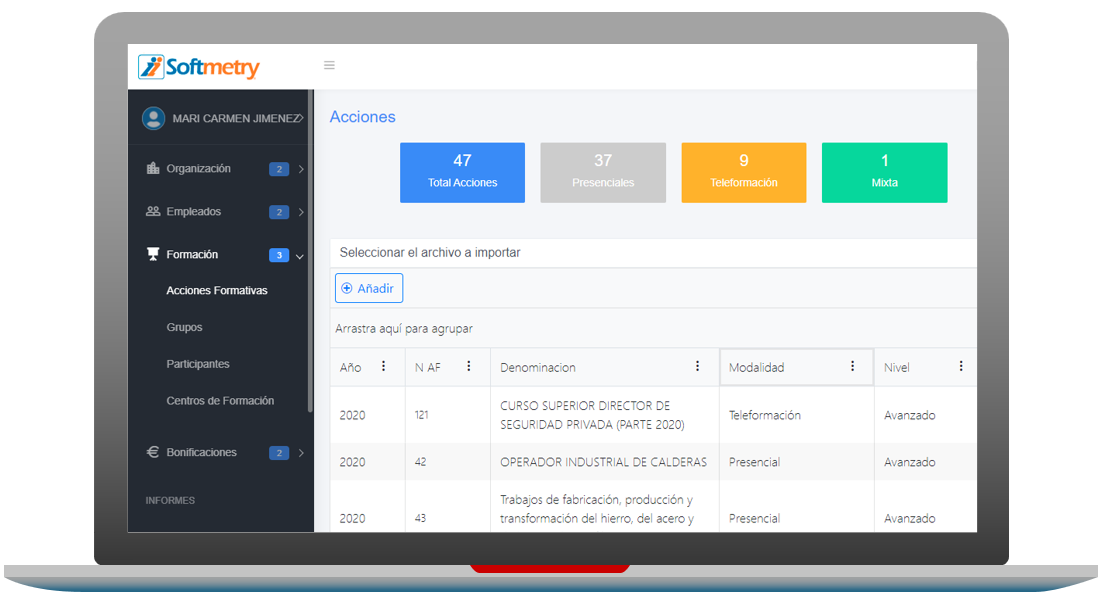 Software Gestión de Planes de Formación